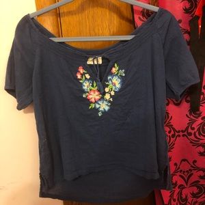 Floral Cutout Gauze Flowy Blouse. Worn Once